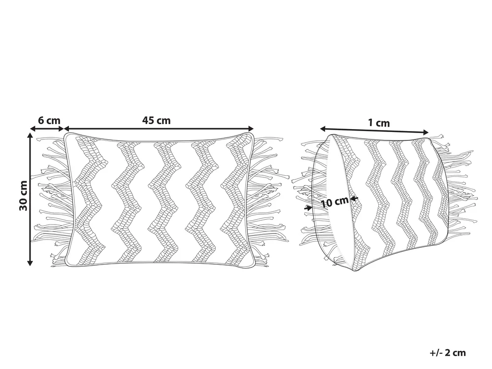 Throw Cushion KIRIKKALE 30 x 45 cm Cotton Grey Geometric Pattern_753409