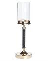 Kerzenständer ABBEVILLE 41 cm Glas Schwarz