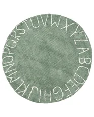 Kinderteppich VURGUN Grün ø 120 cm Baumwolle_1061132