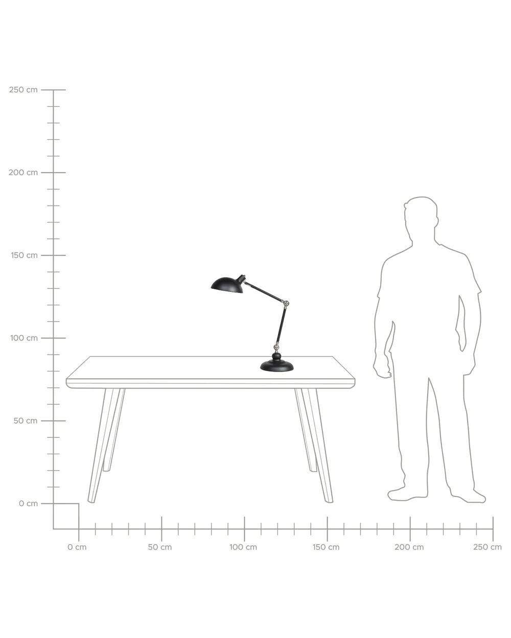 Desk Lamp MERAMEC Adjustable Metal Black_753026