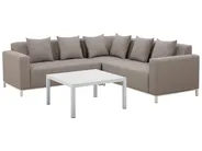 Garten Ecksofa mit Tisch 5-Sitzer BELIZE modular Beige linksseitig_833558