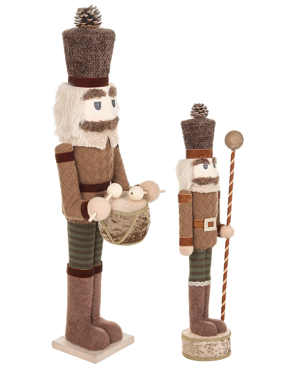 Set od 2 dekorativne figurice KOLARI 68/91 cm Orašar Smeđi