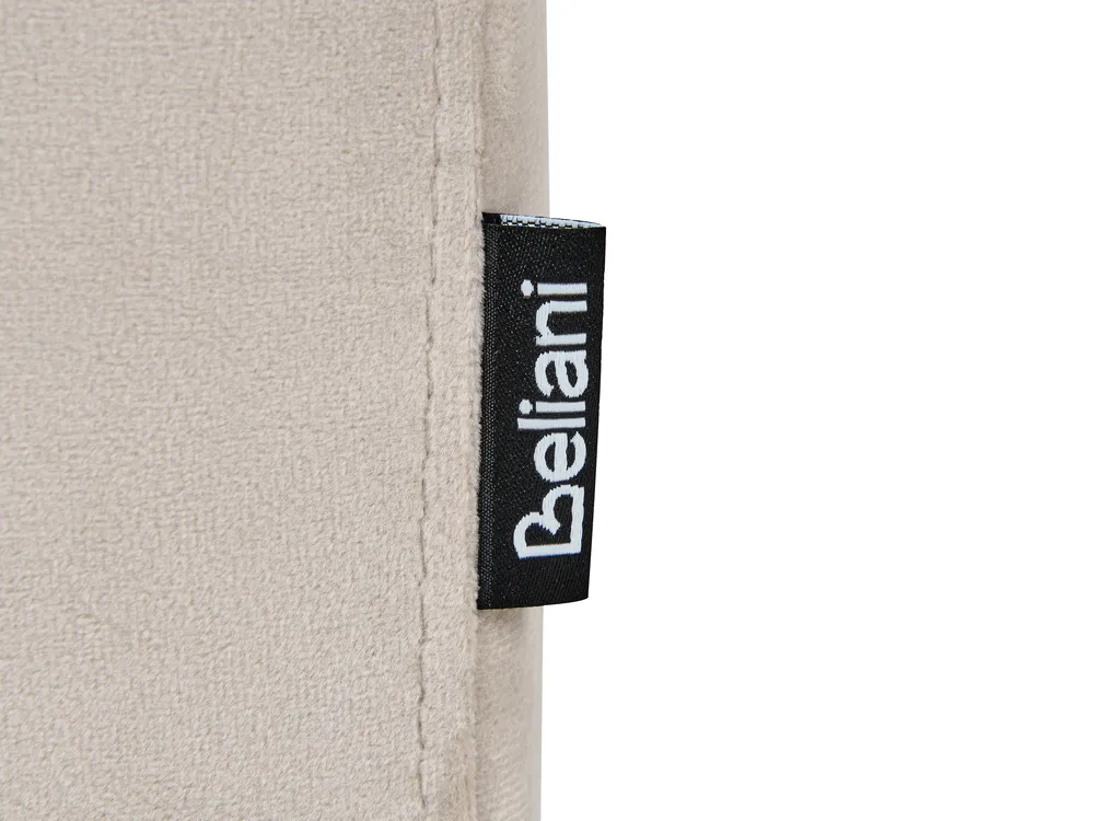 Sofa manuell verstellbar 2-Sitzer VERDAL mit Fußstütze Samtstoff Beige_1081134