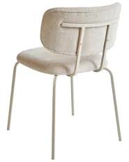 Esszimmerstuhl 2er Set IRINS Chenillegewebe Hellbeige_968364