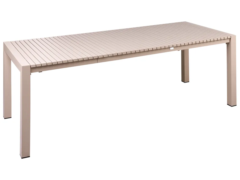 Ausziehbarer Gartentisch ARDESIO 160/220 cm 90 cm Metall Sandbeige