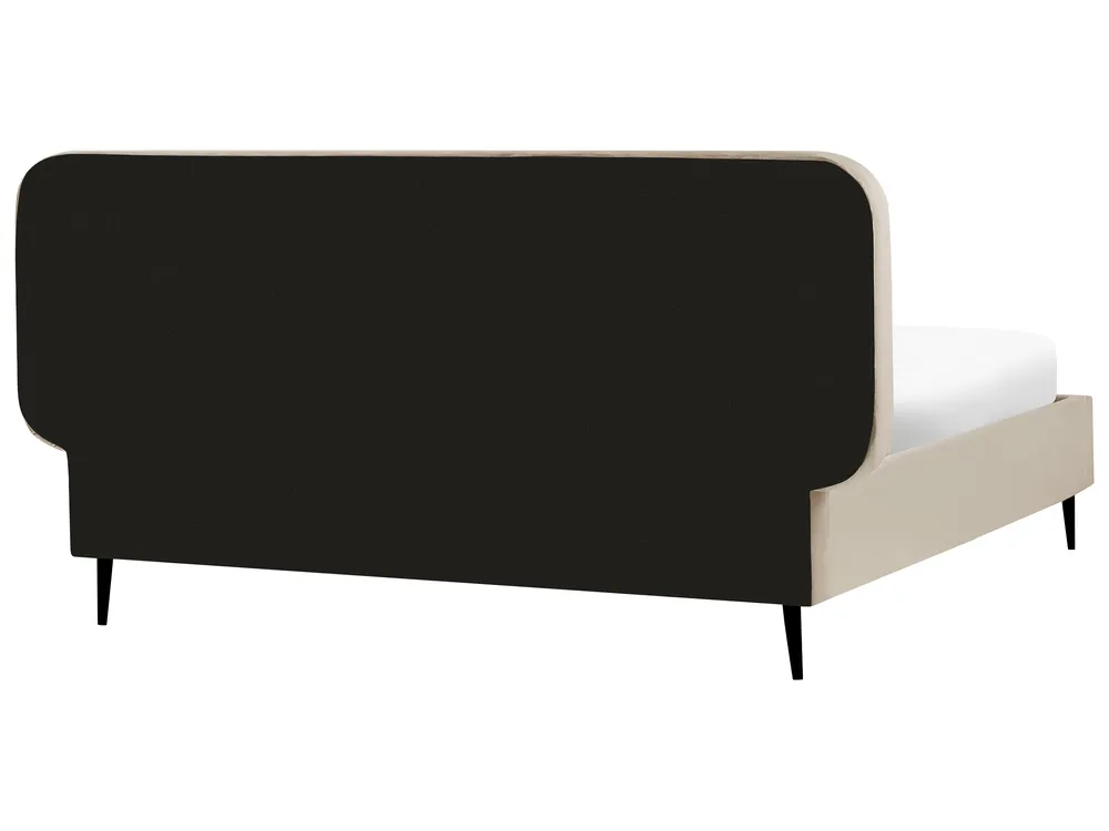 Bed Velvet BRIN 160 x 200 cm (EU King Size) Taupe_942121