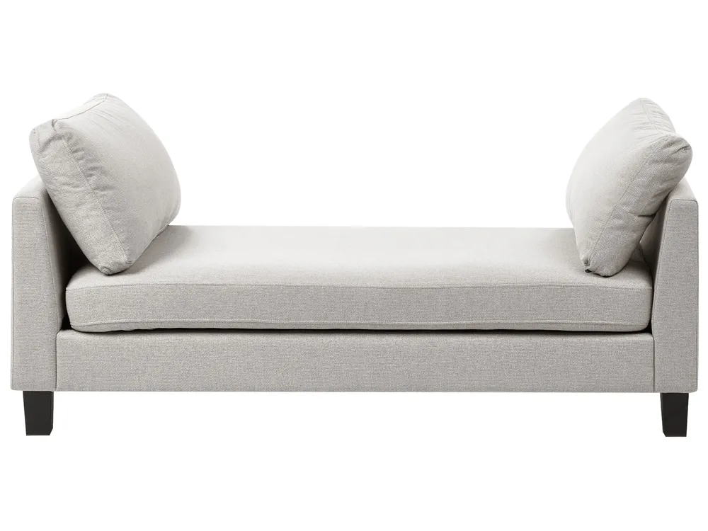 Chaiselongue ARCHIANE Stoff Hellgrau