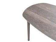 Garten Ecksofa mit Tisch 3-Sitzer LEFFE Metall Beige rechtsseitig_1045261