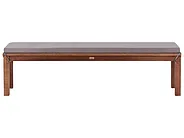 Garden Bench with Cushion MONSANO 170 cm Eucalyptus Wood Grey_1153952