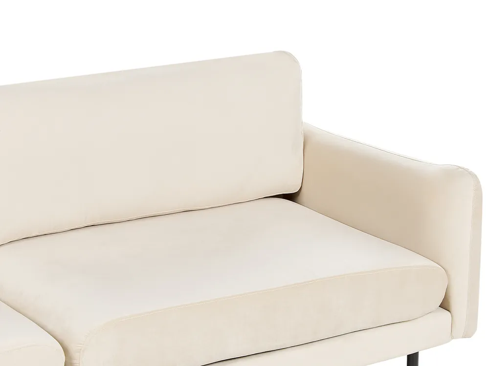 Living Room Set 5 Seater VINTERBRO with Ottoman Velvet Light Beige_897597