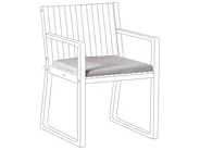Gartenstuhlkissen SASSARI PREMIUM 46 x 46 cm Hellgrau_991209