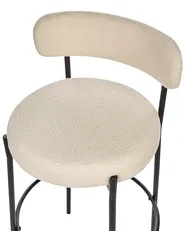Set of 2 Bar Chairs ALLISON Boucle Light Beige_913871