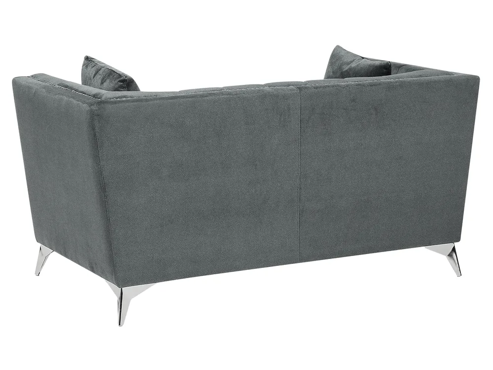 Sofa Set 5-Sitzer GAULA Samtstoff Grau_720634