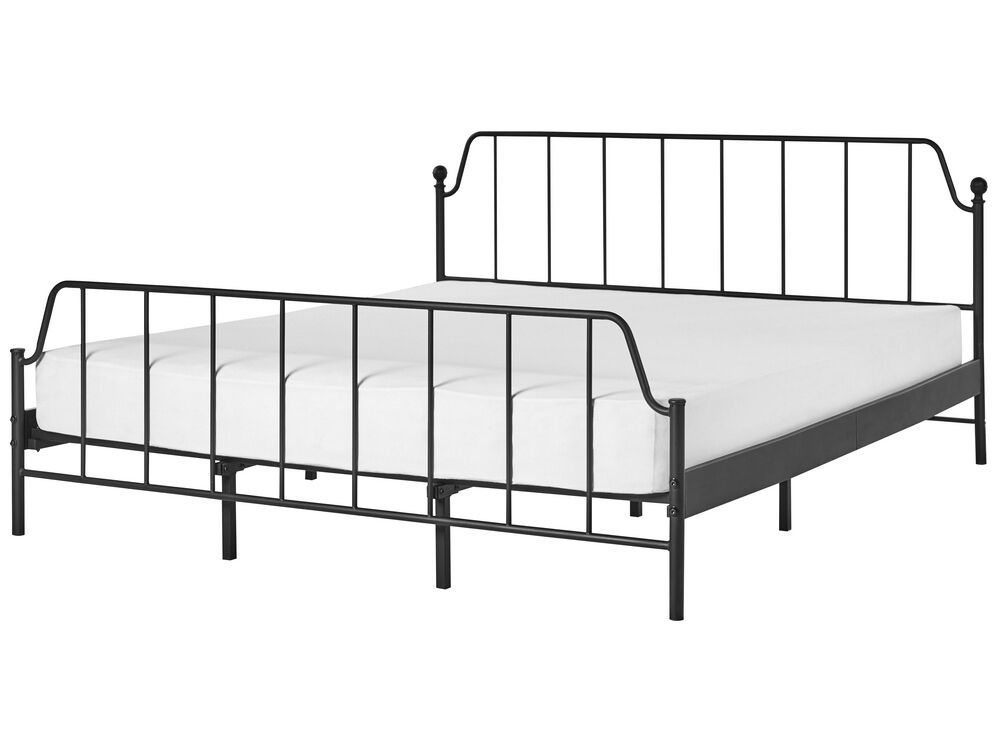 Krevet Metal MAURESSAC 180 x 200 cm Crni