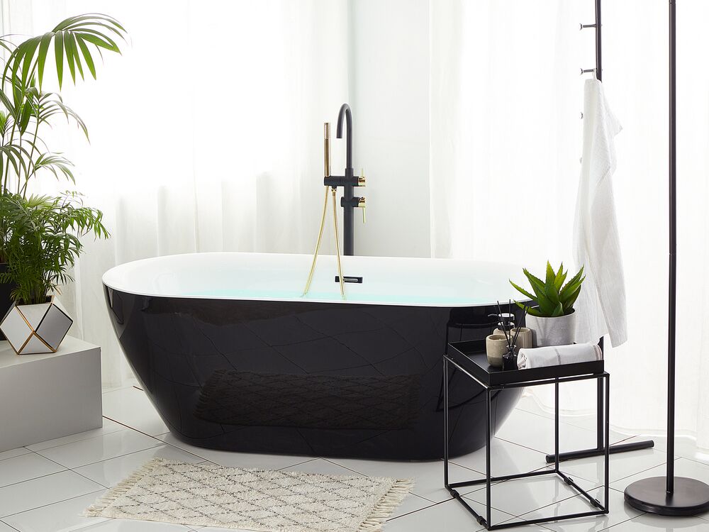 Freistehende Badewanne CARRERA 160 x 75 cm Schwarz