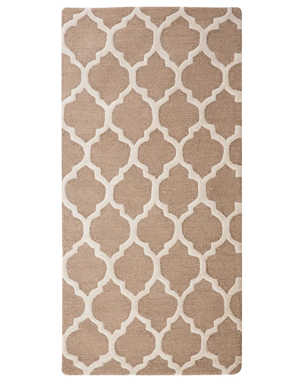 Teppich ERBAA Beige 80 x 150 cm Wolle