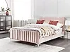 Bed Velvet LUNAN 140 x 200 cm (EU Double) Pastel Pink