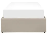 Bett mit Stauraum ohne Kopfteil DINAN Stoff Taupe 90 x 200 cm_1002109