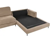 Ecksofa 3-Sitzer MALOY Stoff Braun linksseitig_971289