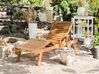 Sonnenliege JAVA mit Relaxfunktion Akazienholz Hellbraun