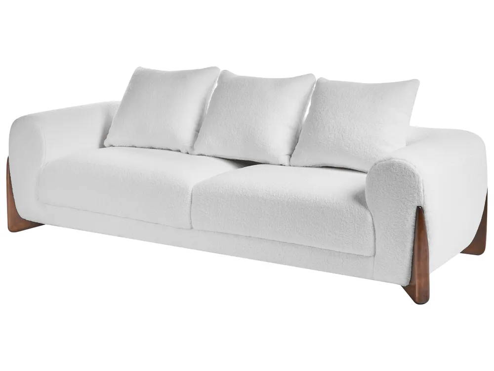 Sofa 3 Seater VINLIDEN Boucle White_1048366