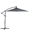 Ampelschirm LED 285 cm CORVAL Graphitgrau