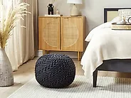 Pouf PRIENE Baumwolle Schwarz_1178544