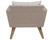 Lounge Set mit Tisch 4-Sitzer VITTORIA Polyrattan Grau_744946