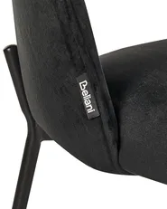 Set of 2 Dining Chairs COVELO Velvet Black_968545
