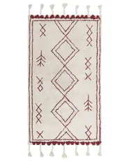 Teppich KENITRA Cremeweiß 80 x 150 cm Baumwolle_831321