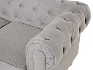 Living Room Set 4 Seater CHESTERFIELD Fabric Light Grey_797126