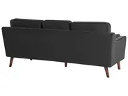Sofa 3-Sitzer LOKKA Samtstoff Schwarz_705442