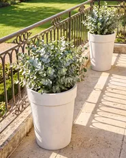 Set van 2 bloempotten TROLLIUS 41 cm Beige_1133009