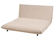 Schlafsofa 2-Sitzer ABISKO Kunstleinen Beige_1030851