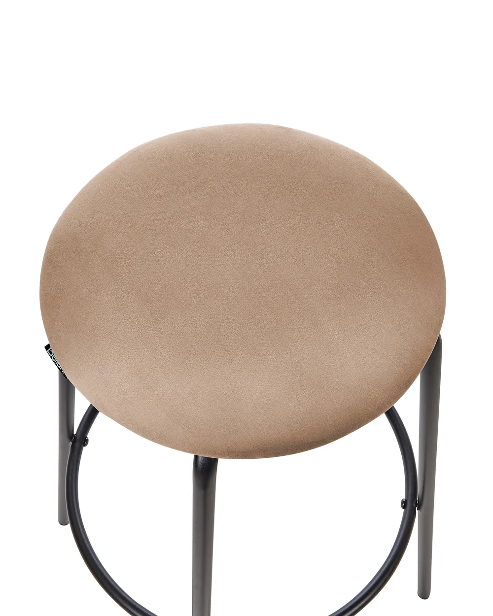 Set of 2 Bar Stools MORTON Velvet Light Brown_916001