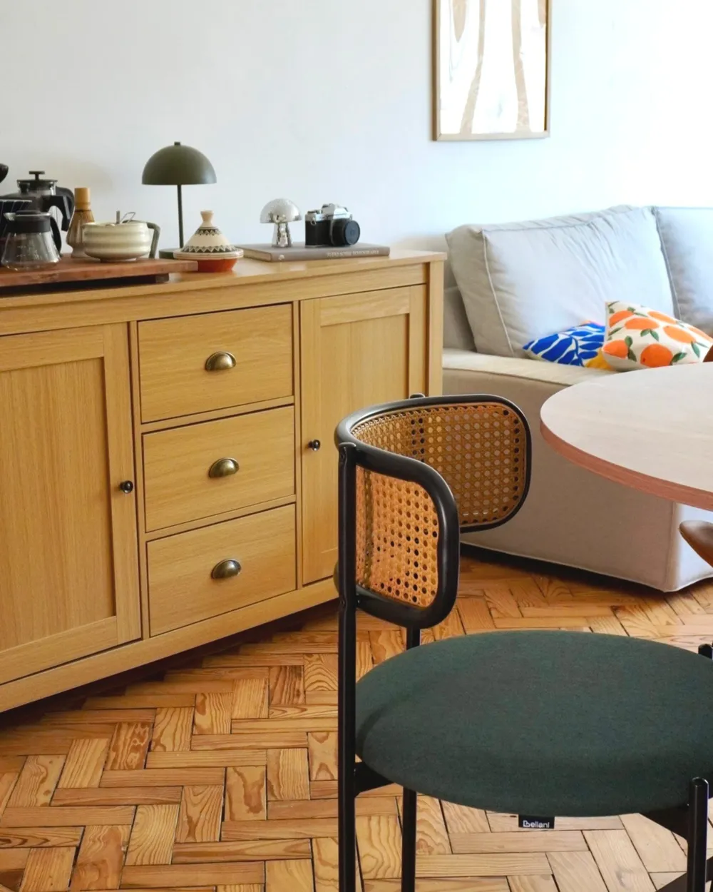 Sideboard mit 2 Türen LANSIN Hellbraun_983697