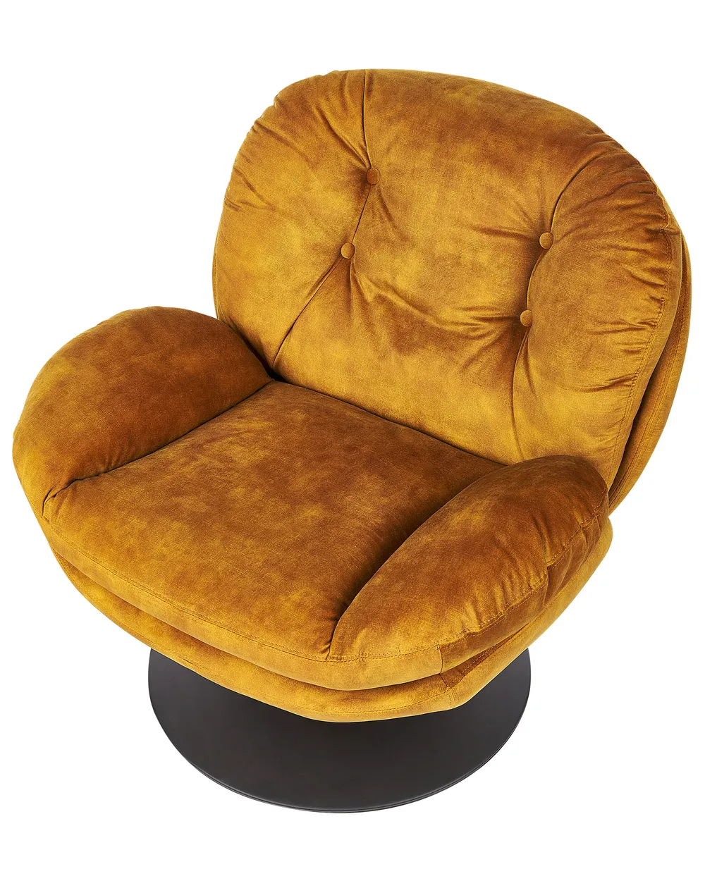 Drehsessel NOLVIK Samtstoff Senfgelb_923286