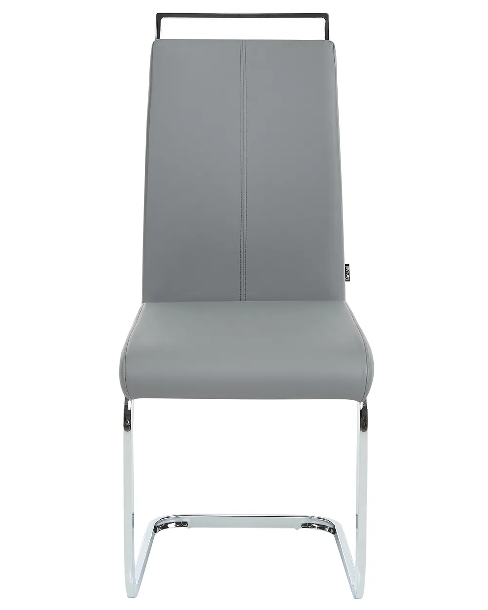 Set of 2 Dining Chairs GREEDIN Faux Leather Grey_1156898