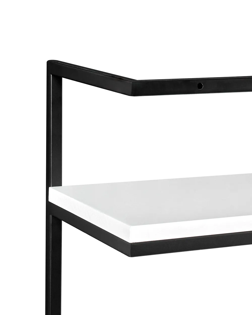Towel Rack BETANIA with Shelves Metal Black_1051058
