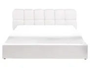 Bett mit Stauraum BASTON Stoff Cremeweiß 160 x 200 cm_997043