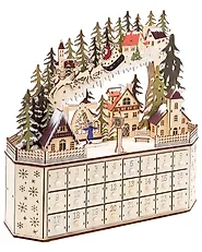 Christmas Decoration LED JOKELA 45 cm Advent Calendar Light Brown_1175916