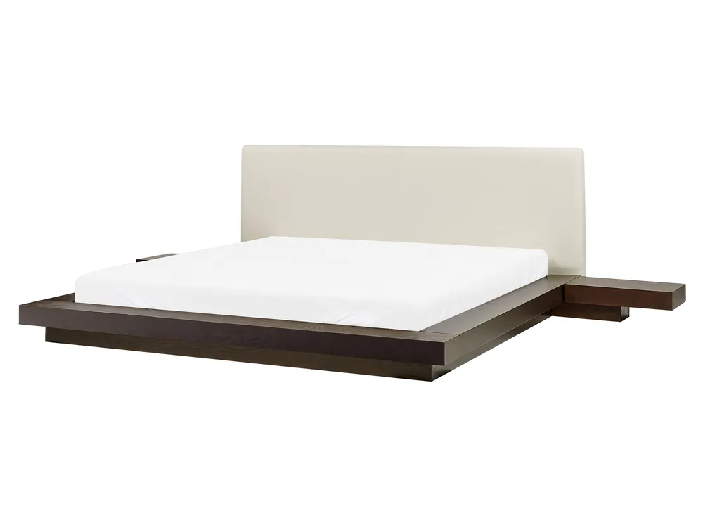 Wasserbett Kunstleder ZEN 160 x 200 cm Dunkle Esche