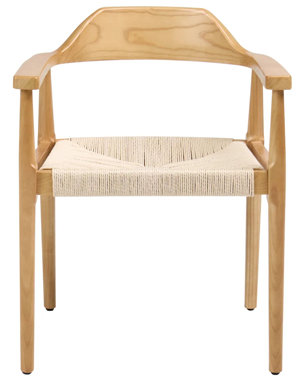 Set of 2 Dining Chairs OAKDALE Wood Light Brown/ Beige_1064963