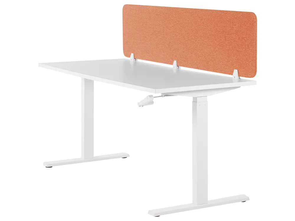 Desk Screen WALLY 180 x 40 cm Light Red_853271