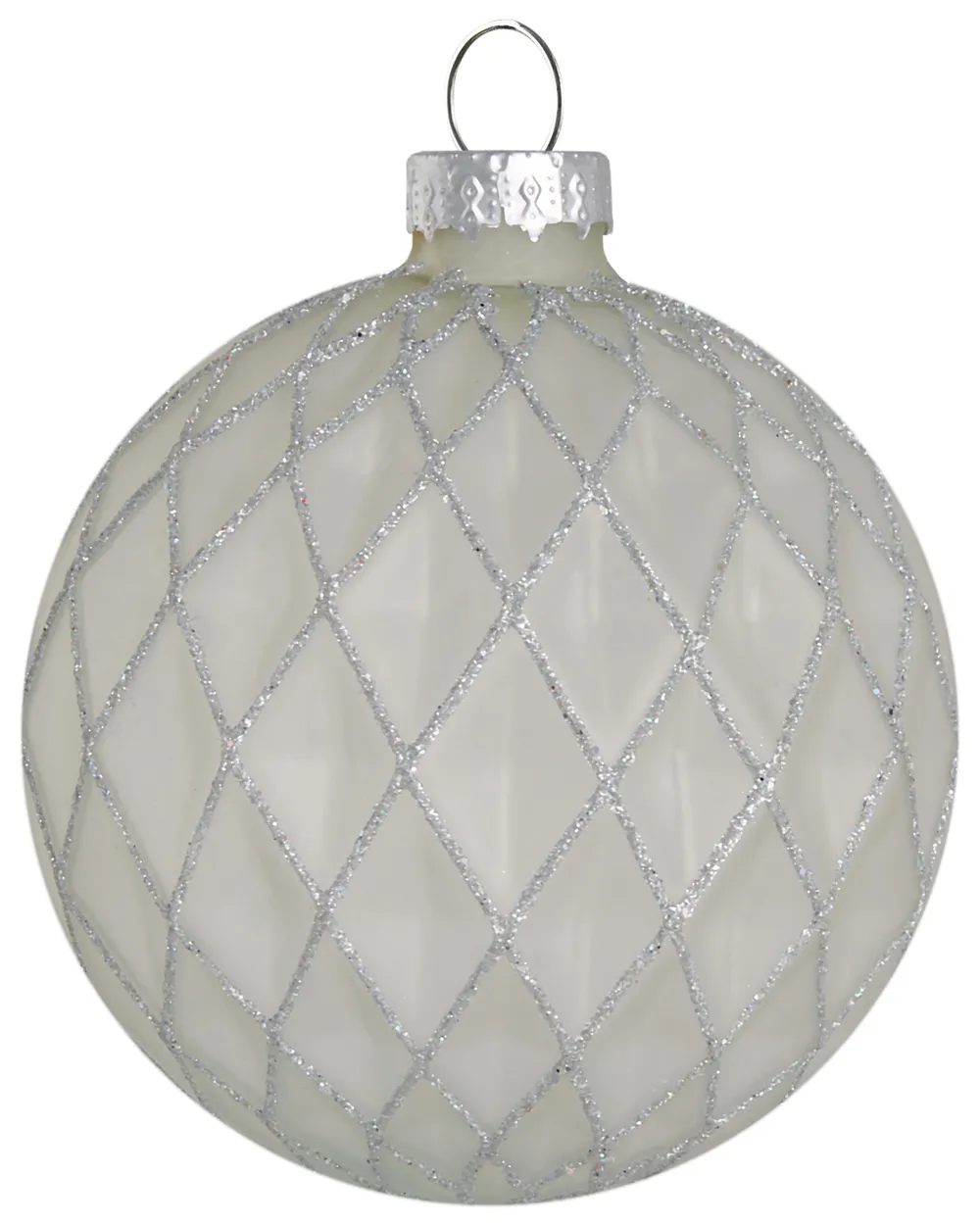 Weihnachtskugel 35er Set FROSTFALL Glas Grau_1028133