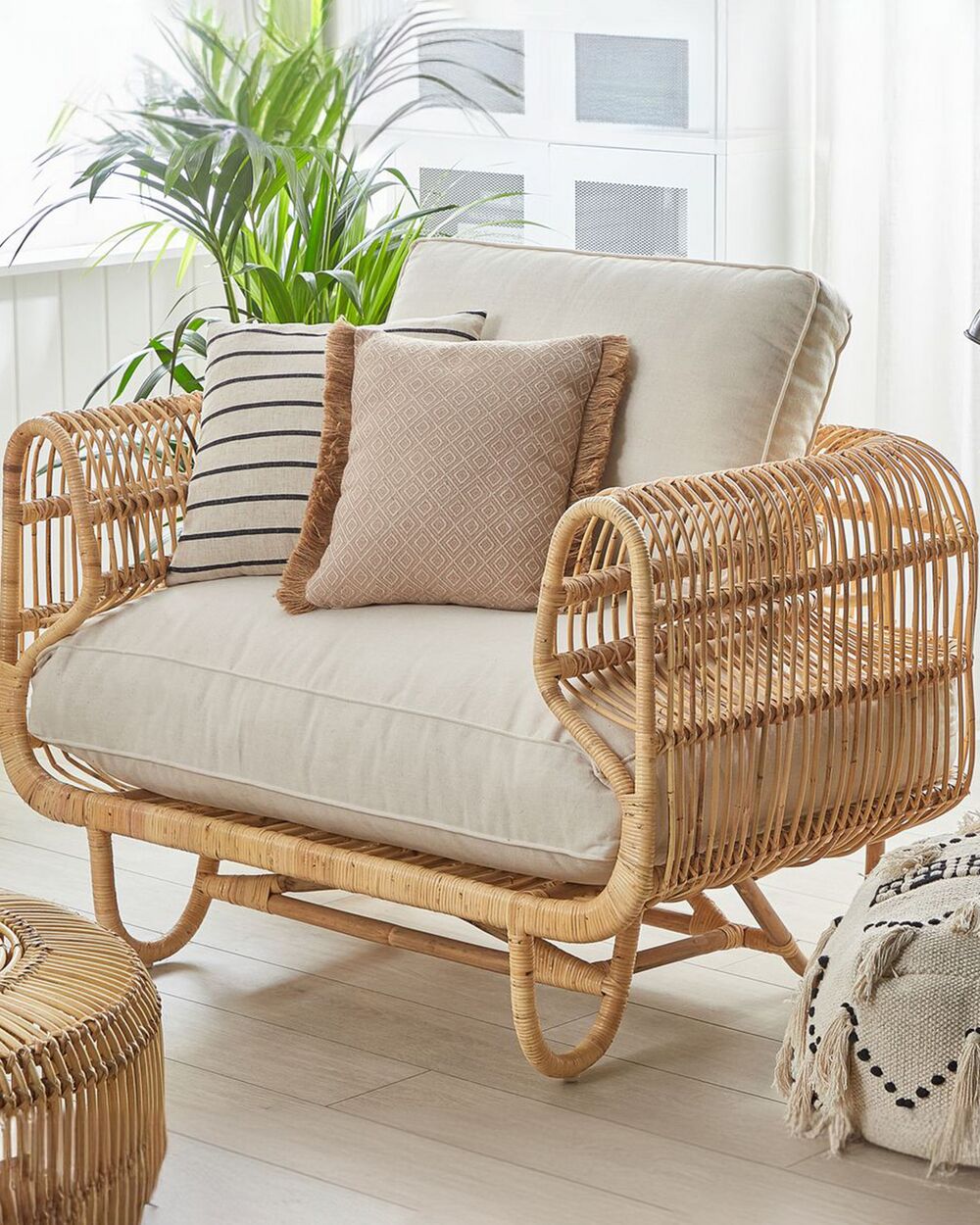 Garden Armchair DOLCEDO Rattan Natural