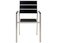 Gartenmöbel Set 6-Sitzer VERNIO Schwarz / Silber_862869