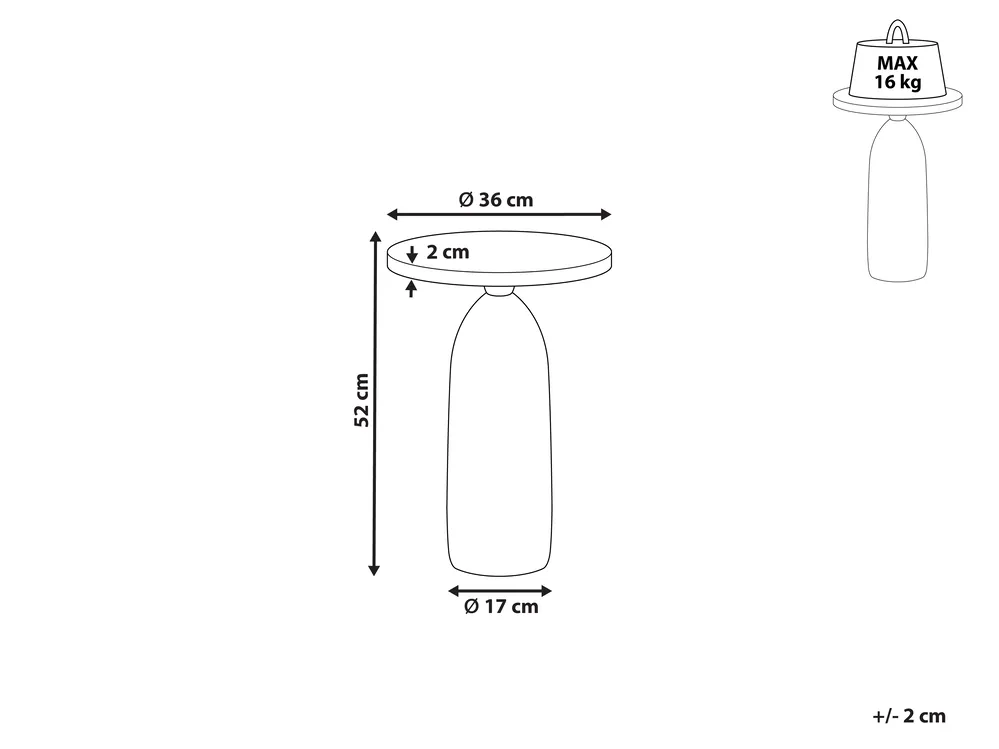 Beistelltisch TEKAPO Metall Gold_854372