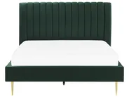 Bett mit Lattenrost Samtstoff MARVILLE 160 x 200 cm Smaragdgrün_836023