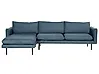 Ecksofa VINTERBRO Chenillegewebe Blau rechtsseitig